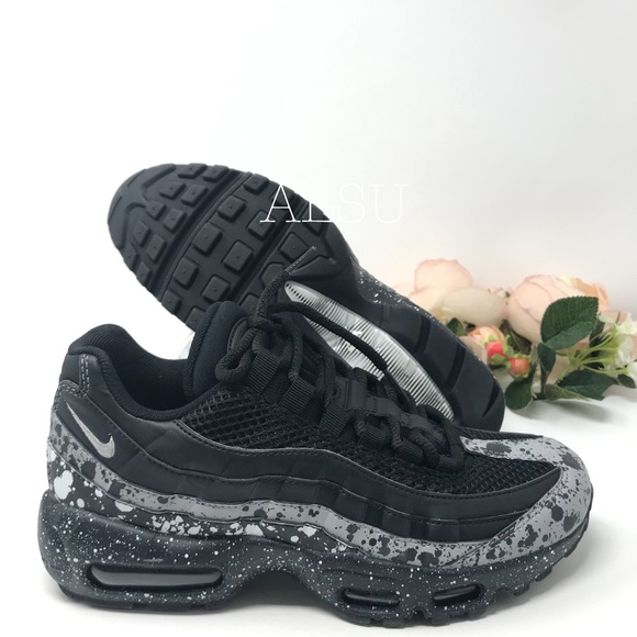NWT Nike Air Max 95 SE Black White Noir W AUTHENT - Picture 7 of 8